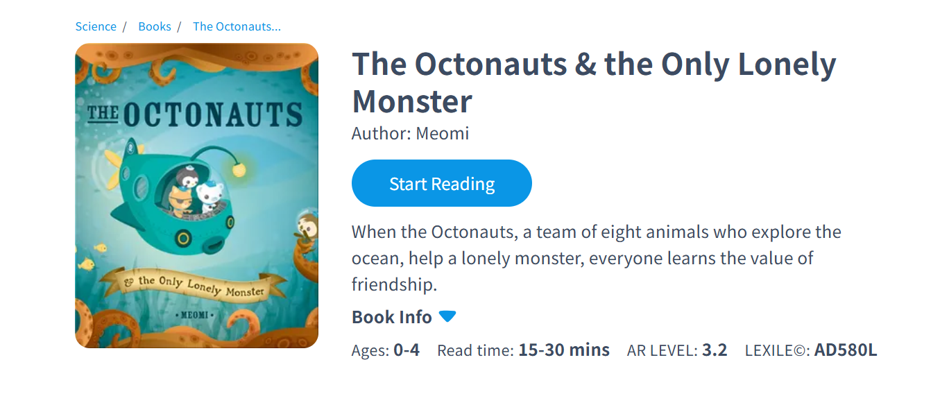 The Octonauts & the Only Lonely Monster by Meomi