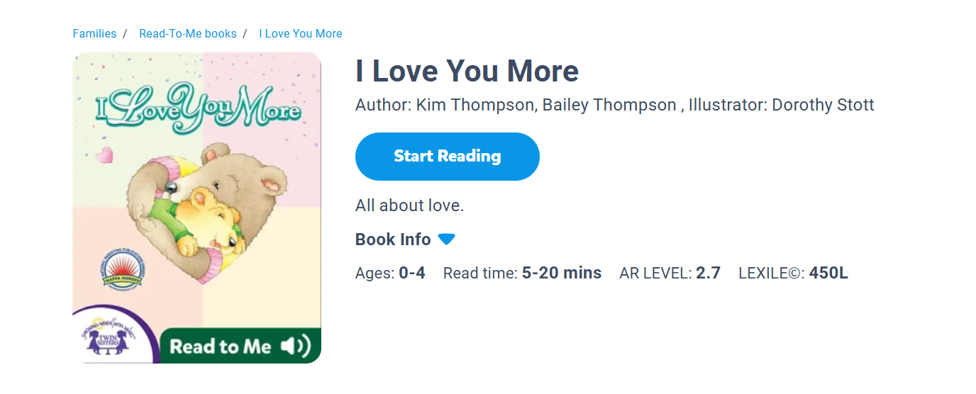 I Love You More by Kim Thompson