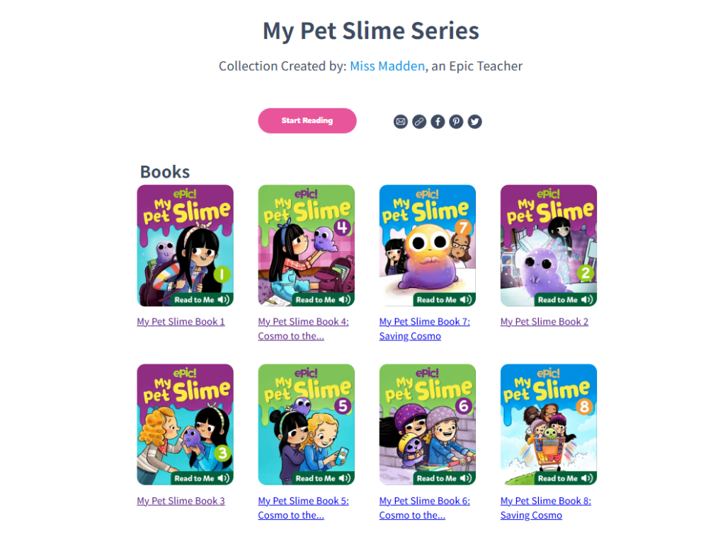 Click here to read My Pet Slime Series Book Online