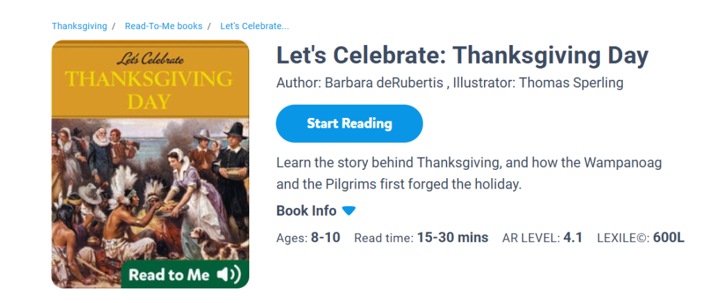 19. Let’s Celebrate: Thanksgiving Day