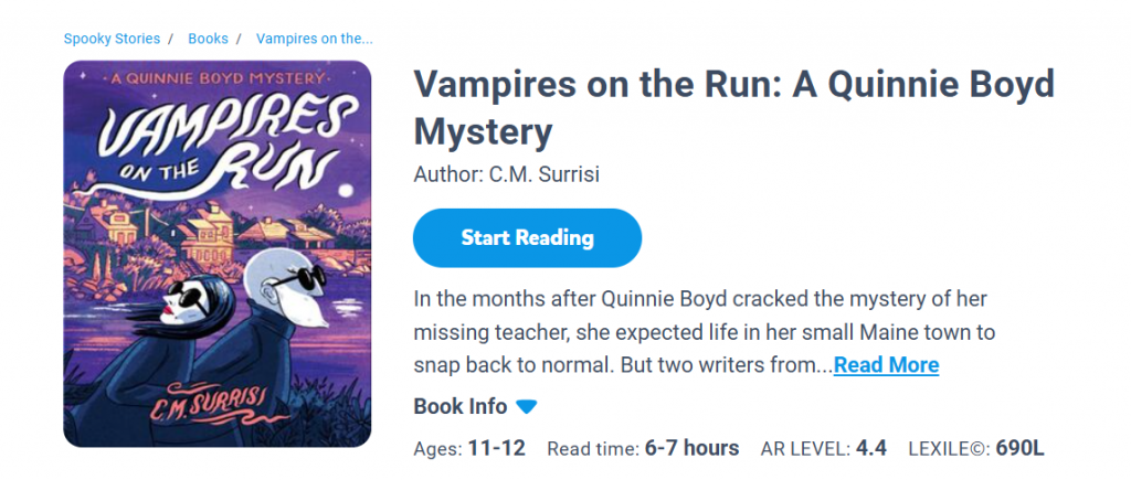 Vampires on the Run: A Quinnie Boyd Mystery by C.M. Surrisi