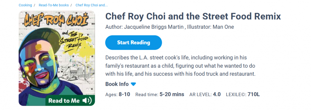 Chef Roy Choi and the Street Food Remix by Jacqueline Briggs Martin & June Jo Lee